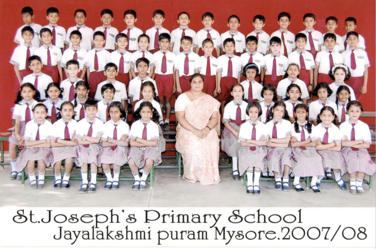 Honey’s primary school in India · St. Joseph’s, Mysore, 2007–08