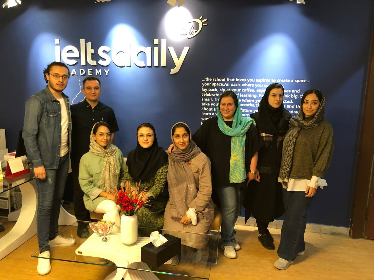 Honey and colleagues at IELTS Daily